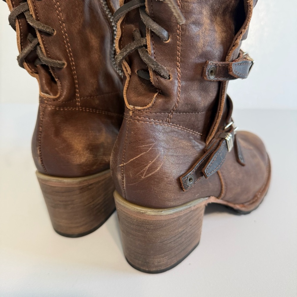 Freebird by Steven Cora Heeled Boots Women Size 10 Zip Up Leather Brown Western - Picture 10 of 16